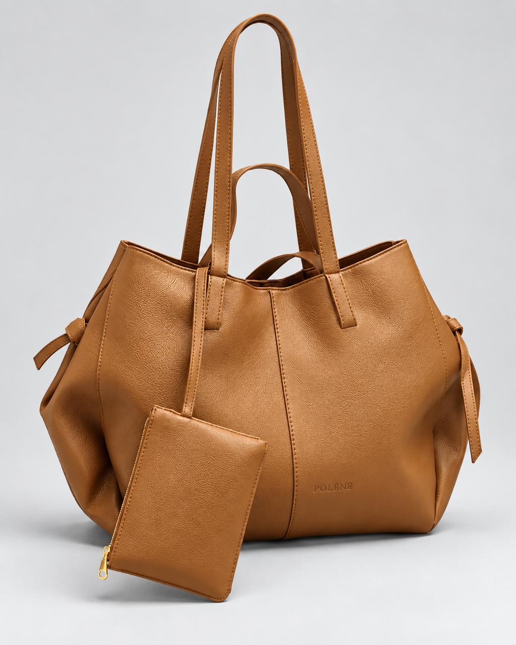 Sac Cabas avec Pochette — Caramel