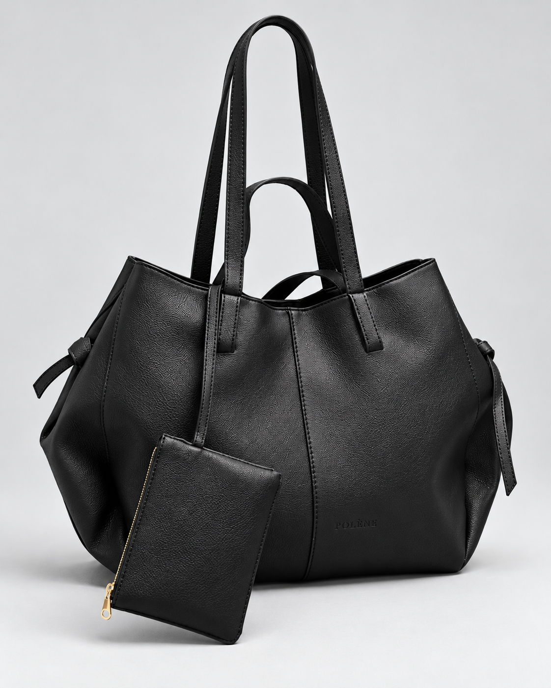 Sac Cabas avec Pochette — Noir