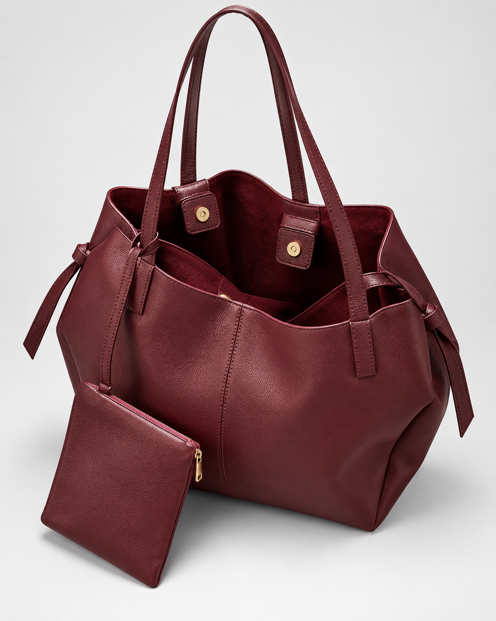 Sac Cabas avec Pochette — Bordeaux