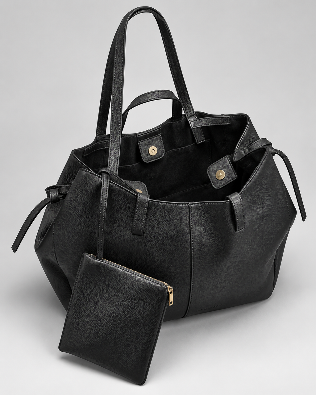 Sac Cabas avec Pochette — Noir