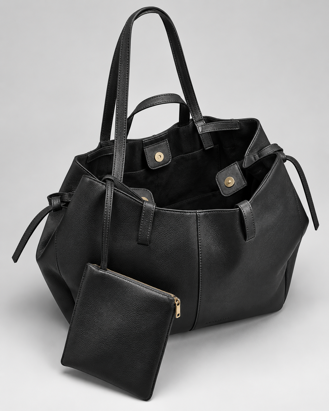 Sac Cabas avec Pochette — Noir
