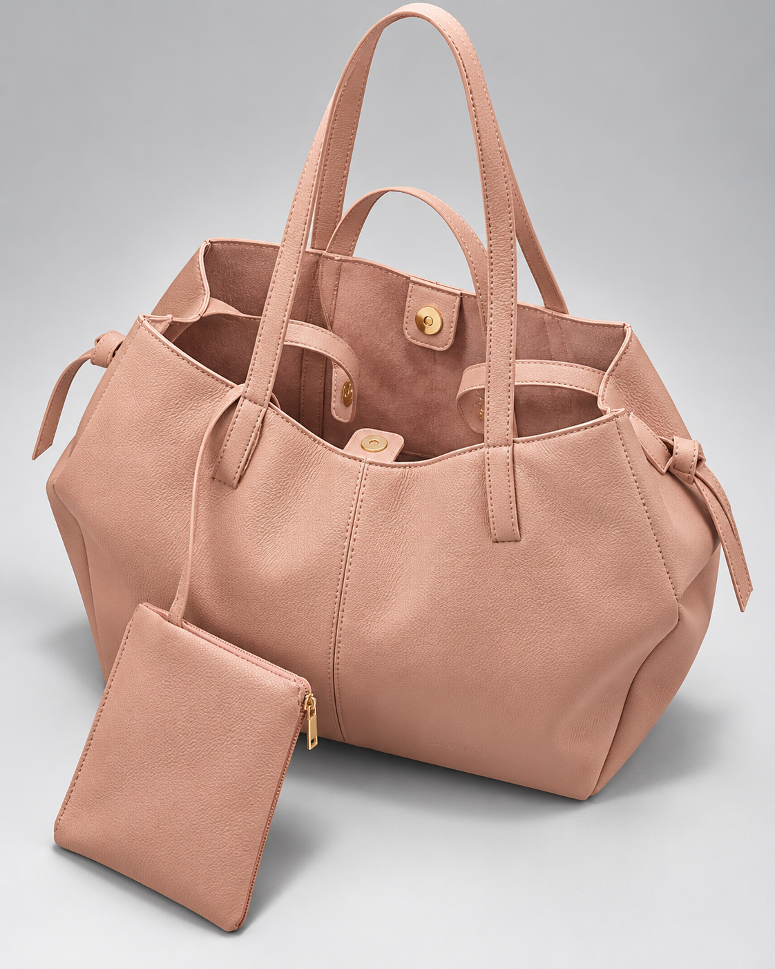 Sac Cabas avec Pochette — Rosé